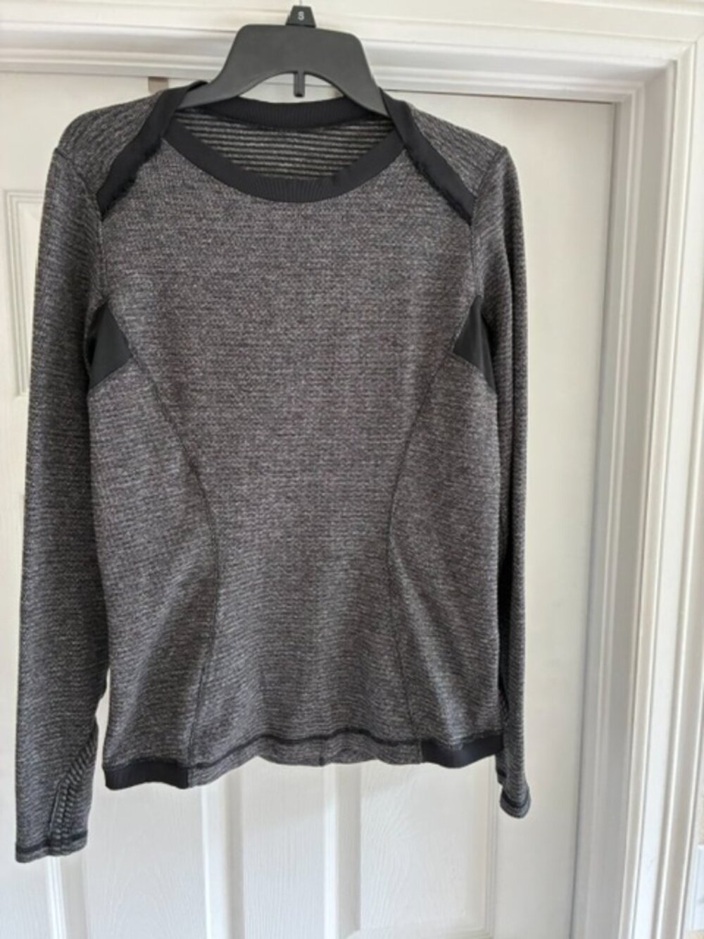 Lululemon black athletic long sleeve shirt, size Large